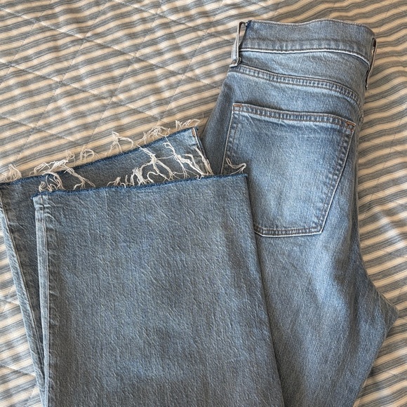 J. Crew Light Blue Denim Wide-Leg Crop Jeans - Picture 2 of 3